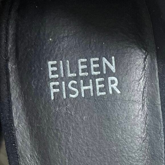 Eileen Fisher Matty Suede Platform Sandal Black Suede Women’s SZ 11 - Picture 8 of 9